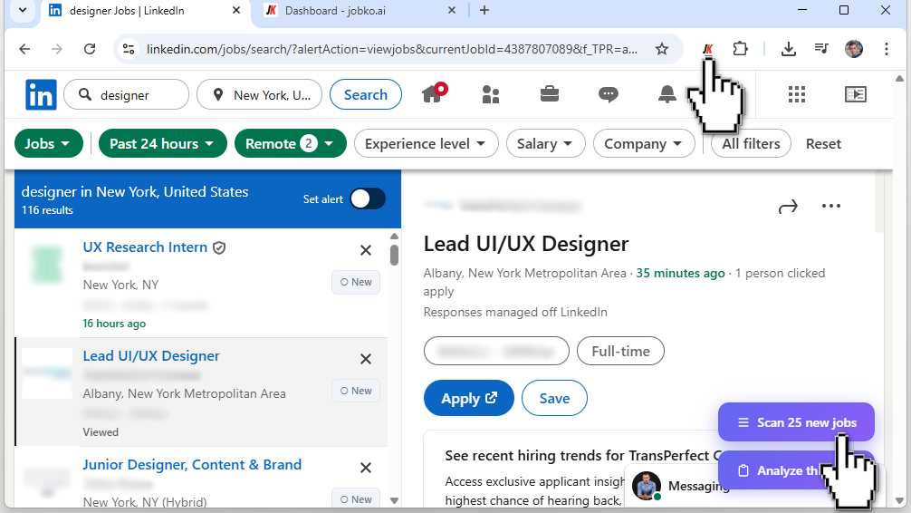 Step 6: Scan jobs